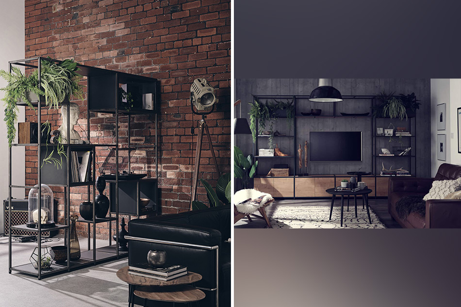 Секция от метал в индустриален стил