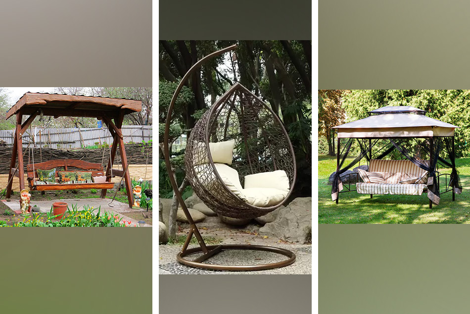 Разнообразието от модели градински люлки ще отговори на търсения от вас стил